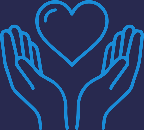 Visions Counseling & Education | CBRS in Boise cares about you as represented by this graphic of hands holding a heart.