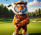 Firefly animated tiger holding golf club on golf course 23121.jpg