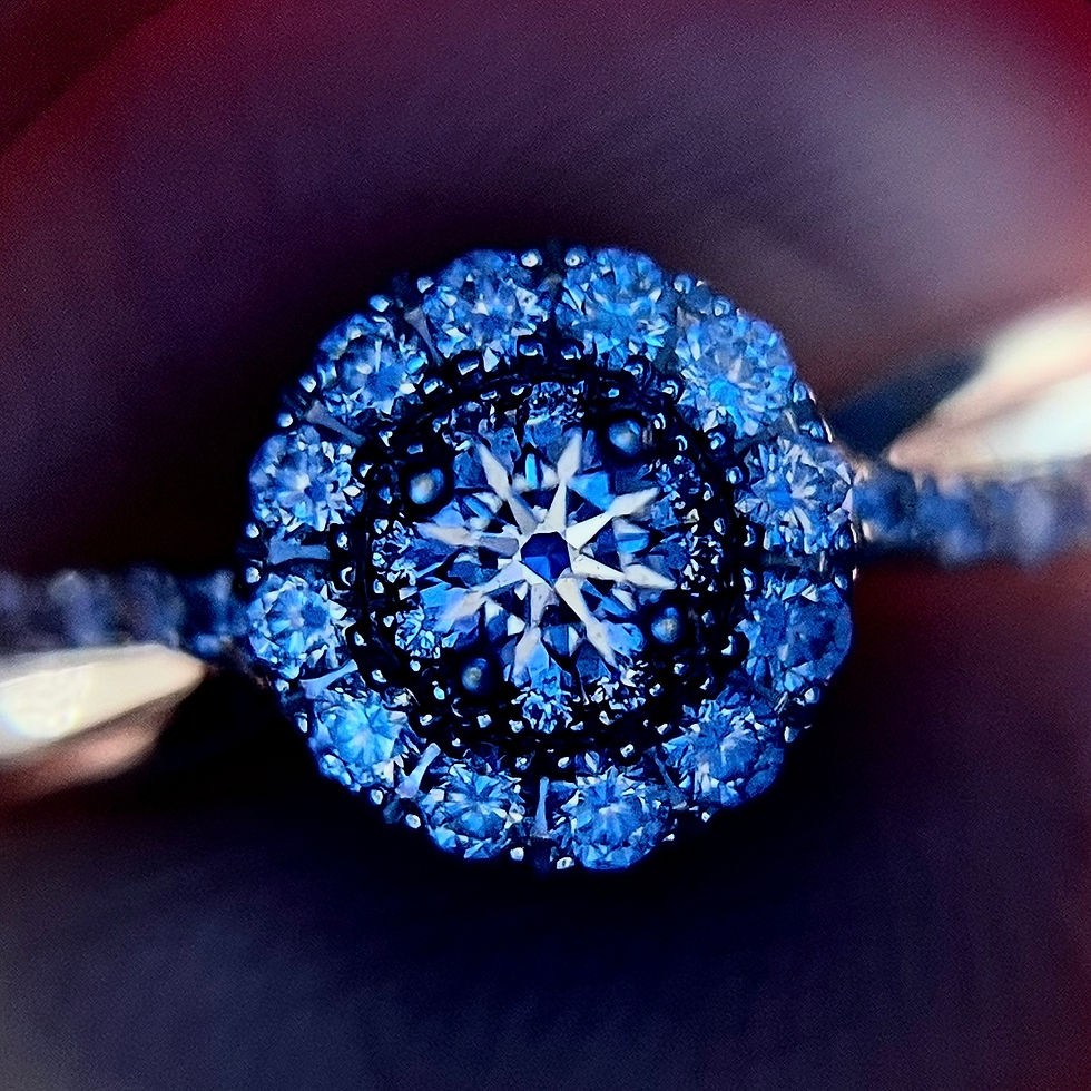 Thumbnail: Halo diamond ring 0.42 TCW.