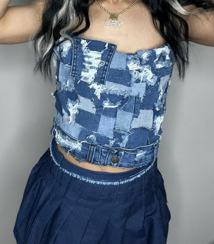 Thumbnail: Denim Patch Corset 