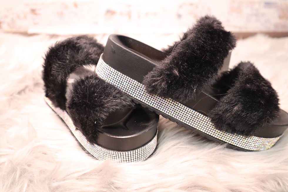 Thumbnail: Faux Fur Studded Platforms  