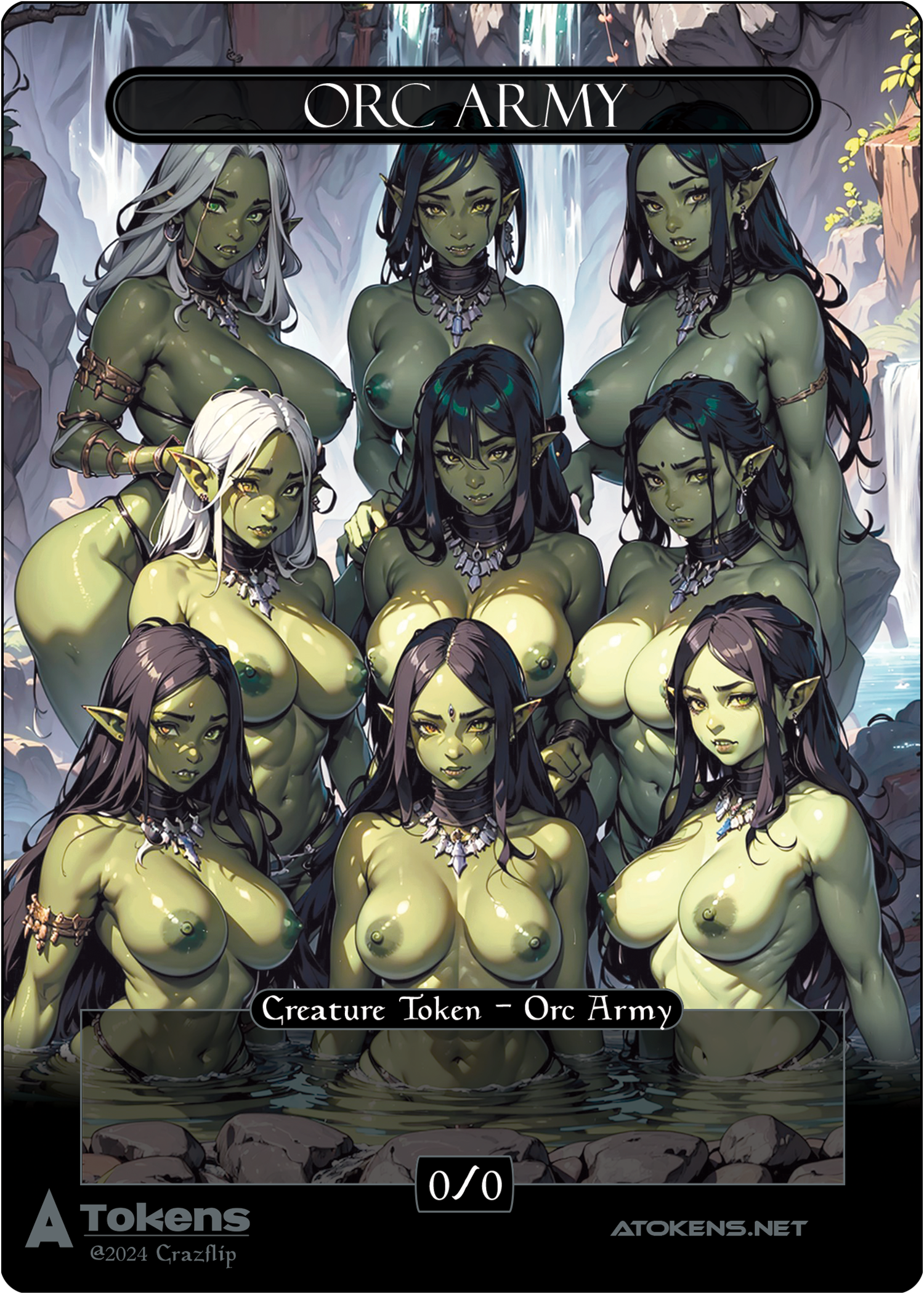 Alternative MTG (nude) Orc Army Token