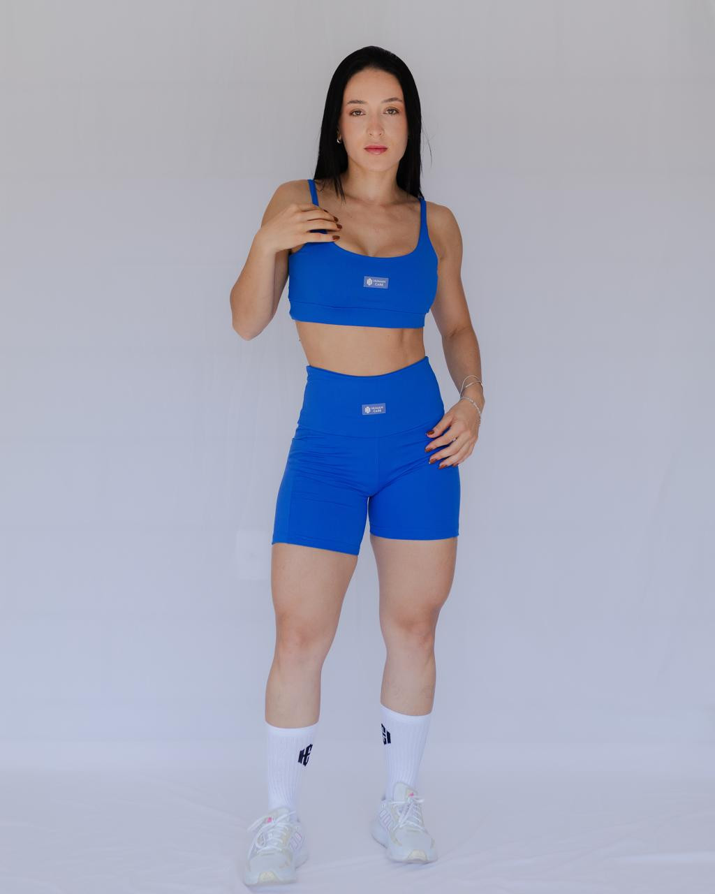 Conjunto Fit Basic Royal (short e top)