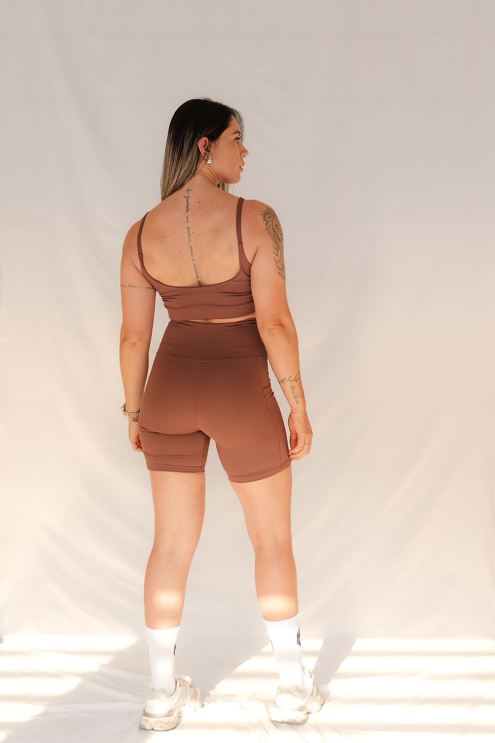 Miniatura: Conjunto Fit Basic Marrom (short e top)