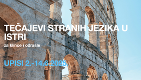 Ove jeseni, na 35. godišnjicu postojanja naše škole s oduševljenjem najavljujemo nove tečajeve jezika koji će se održavati u Umagu, Novigradu i Poreču.