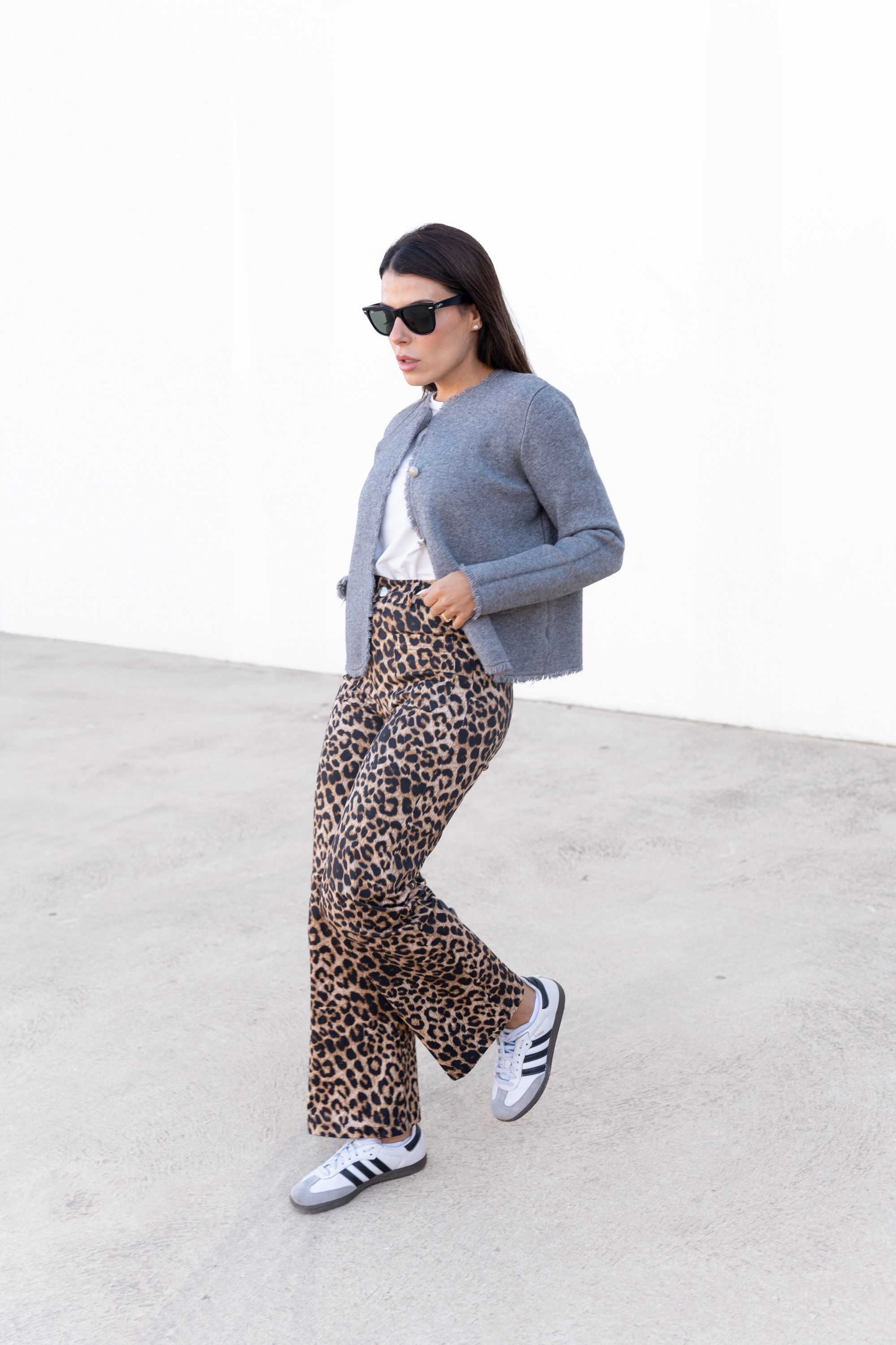 Pantalón culotte leopardo