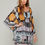 Thumbnail: free people marla dreams orange butterfly cape dress S
