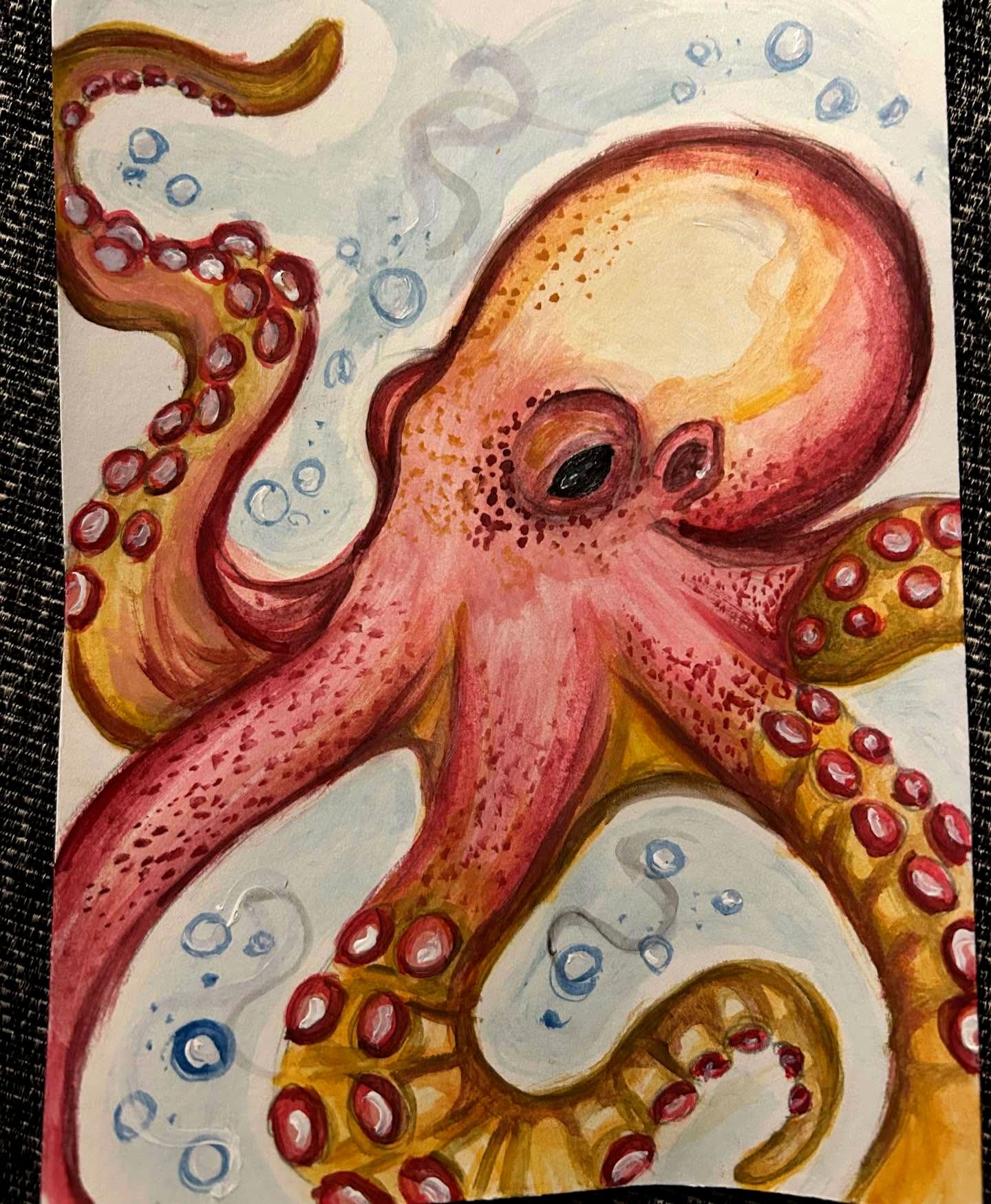 Octopus- Watercolour A5 print 