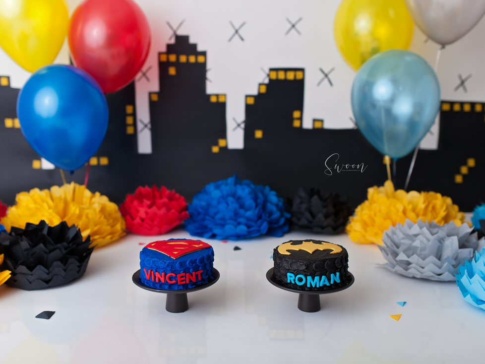 SUPERHERO CAKE SMASH SESSION | HAMILTON ONTARIO CAKE SMASH SESSION | CHILD PHOTOGRAPHER IN HAMILTON