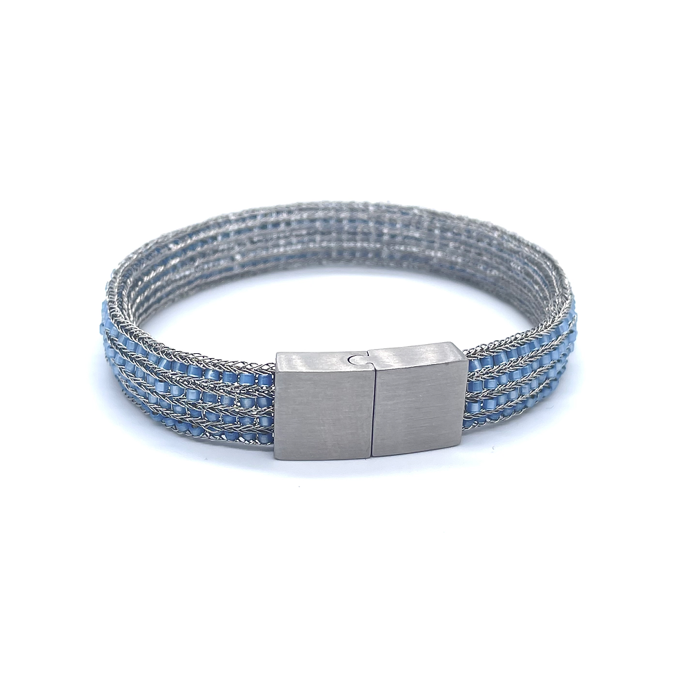 Miniaturbild: Perlenarmband hellblau
