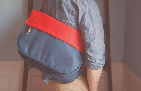 Man Carrying Messenger Bag