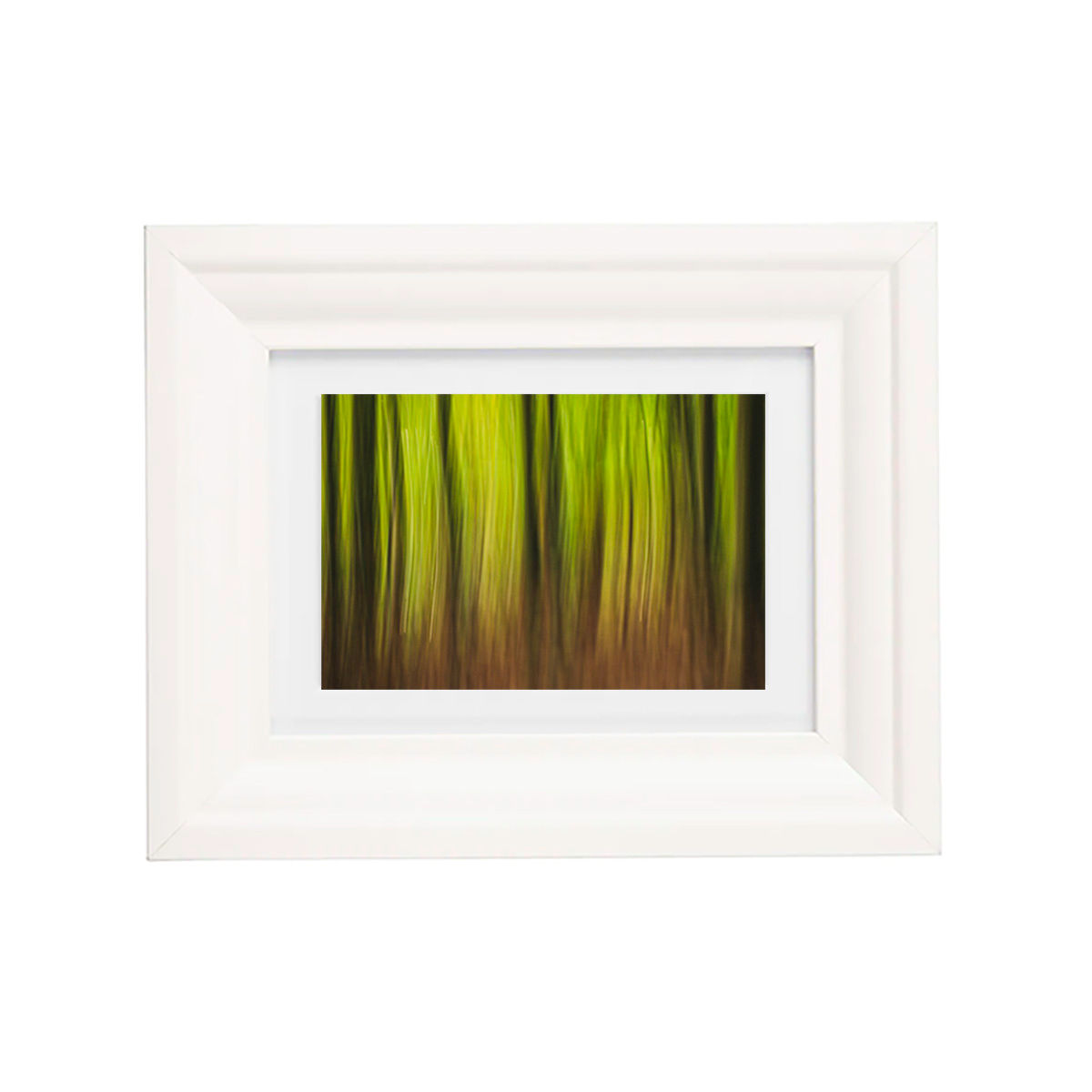 Photograph of autumn colour in banstead woods surrey showcased in a white frame.