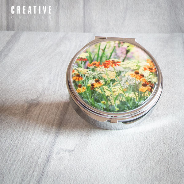 Thumbnail: orange wild flower photographic pill box gift