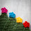 Thumbnail: Green Christmas Tree Coasters: 100% cotton with fun and colourful stars. Pack of 4.