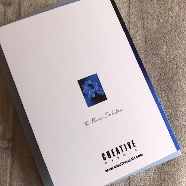 Thumbnail: photographic a6 blank greeting cards forget me nots front