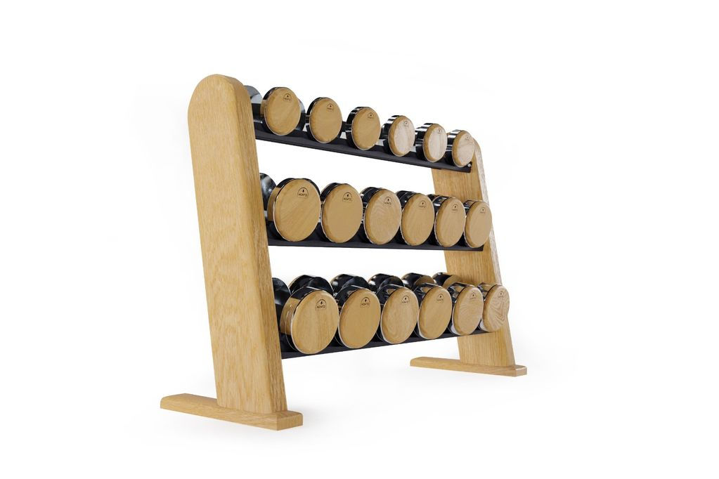NOHrD Dumbbells & Rack (Oak)