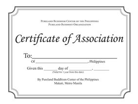 Certificate of Membership
