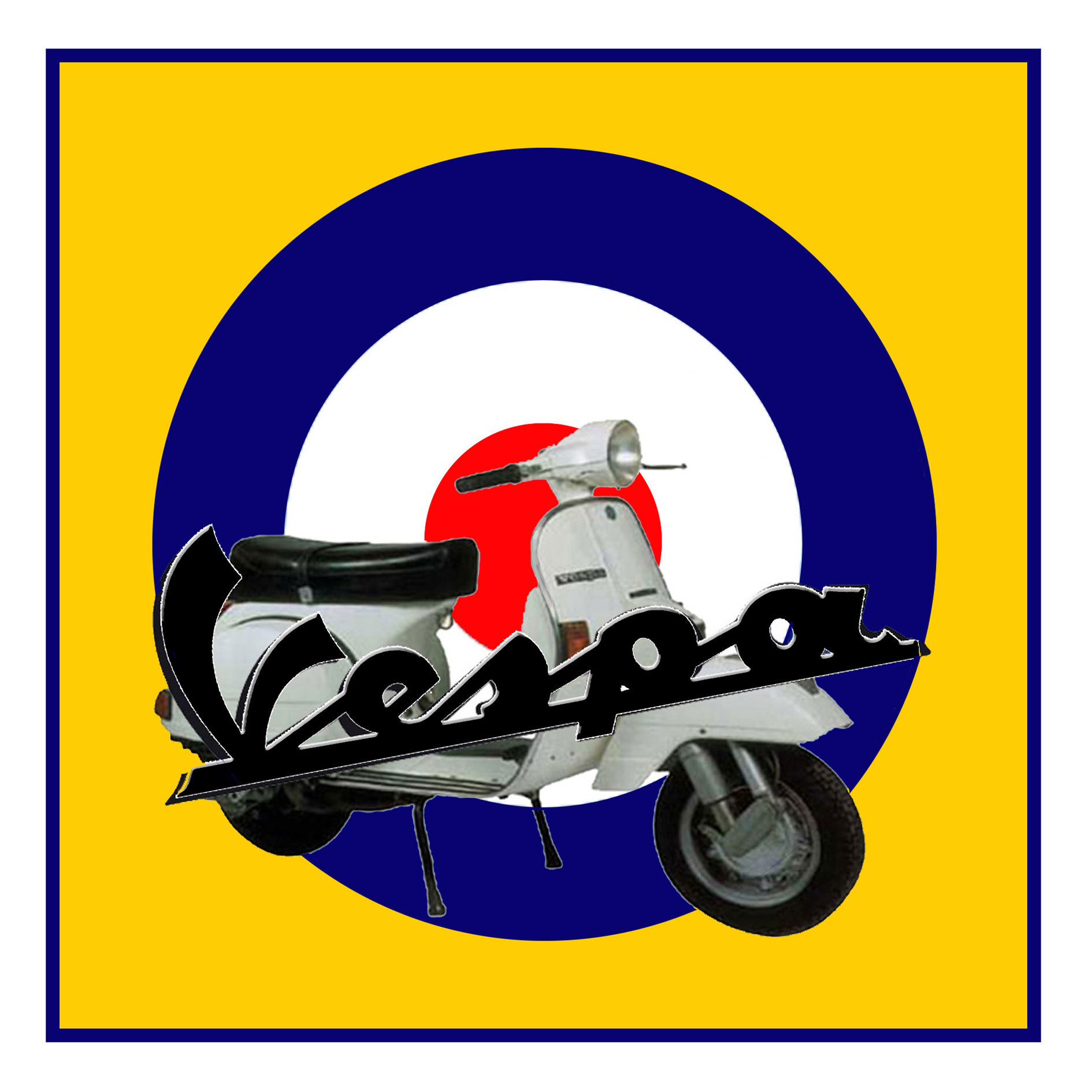 Vespa Target Greeting Card. CL427.