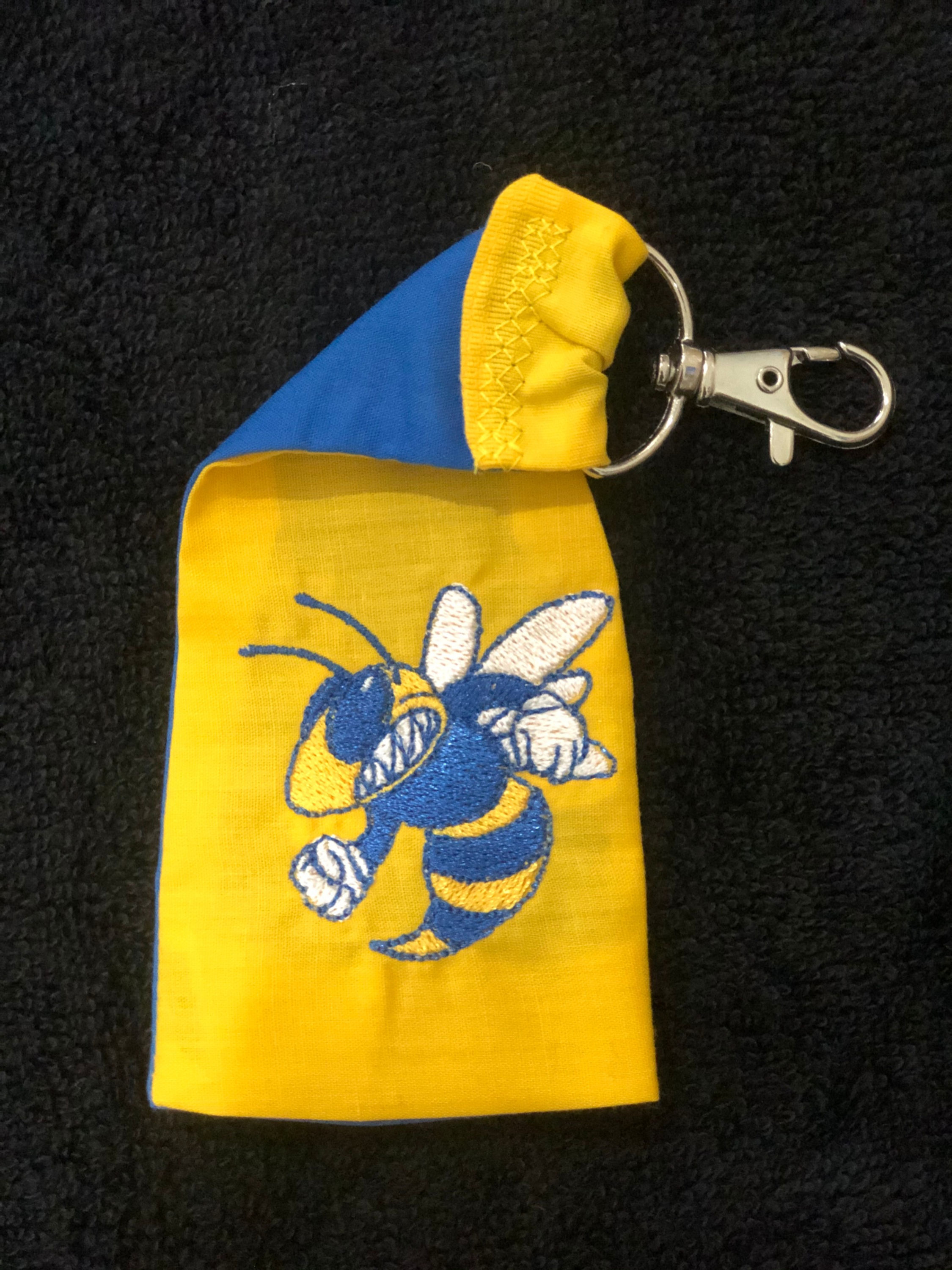 School Mascot Key chain/purse clip (Rochelle Hornets)