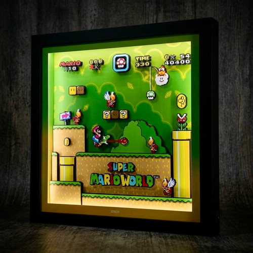 3DBox Super Mario World 33x33 c/LED | 3DBox Quadros 3D