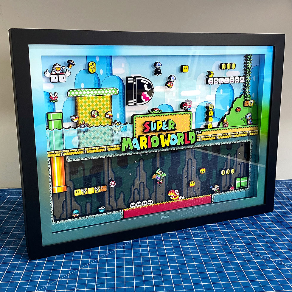 Miniatura: 3DBox Super Mario World 45x33 c/LED