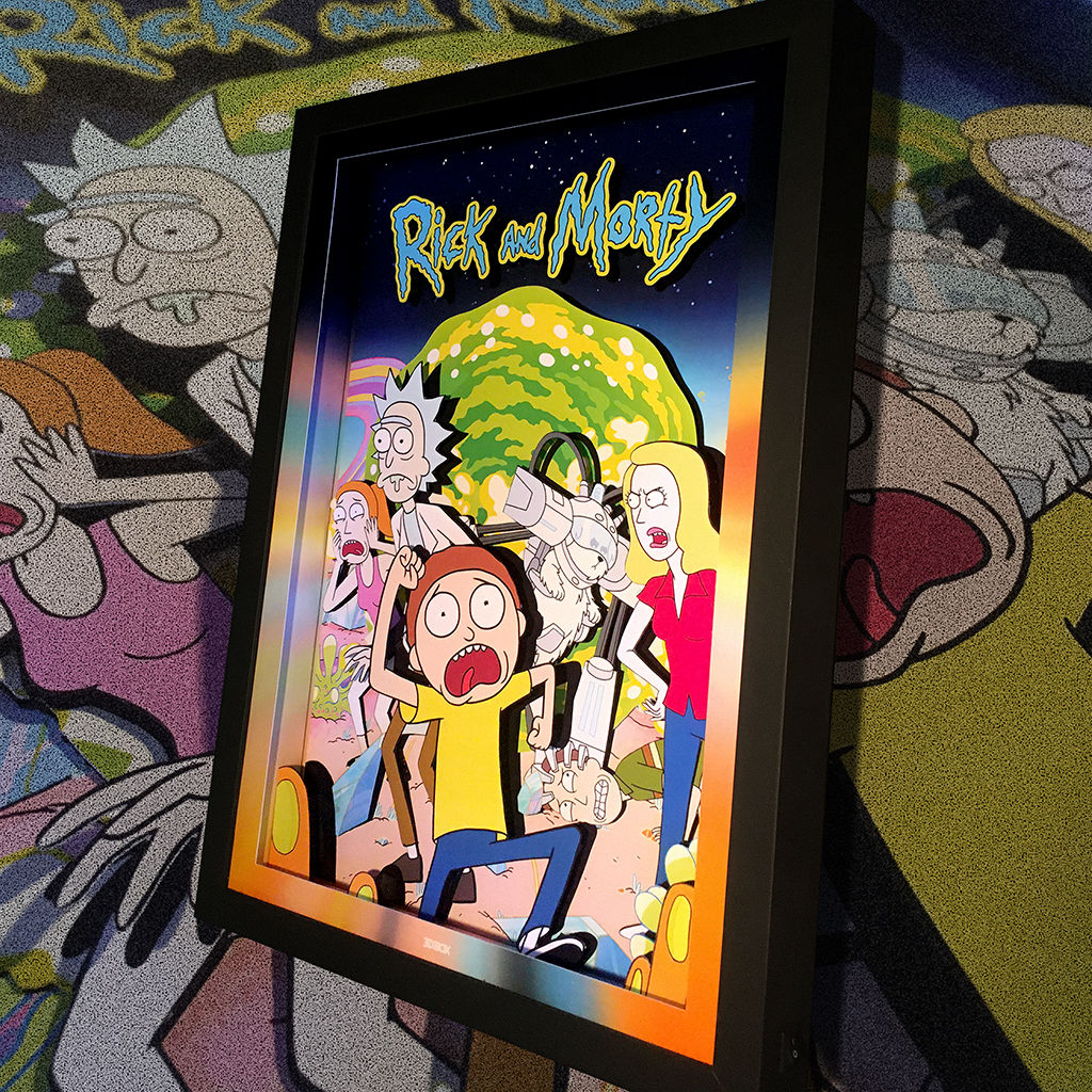 3DBox Rick and Morty 45x33 c/LED