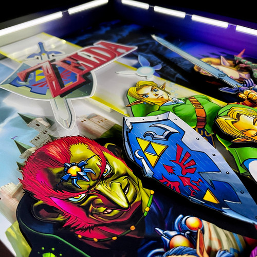 3DBox Zelda Ocarina 45x33 c/LED | 3DBox Quadros 3D