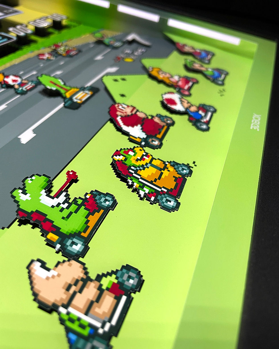 Miniatura: 3DBox Super Mario Kаrt 45x33 c/LED