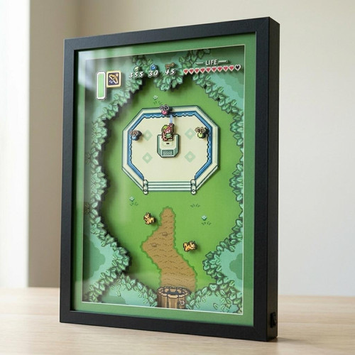 3DBox Zelda Link Past LED 45x33 | 3DBox Quadros 3D