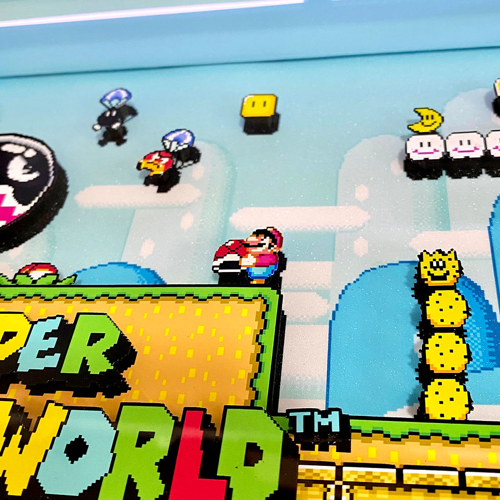 Miniatura: 3DBox Super Mario World 45x33 c/LED