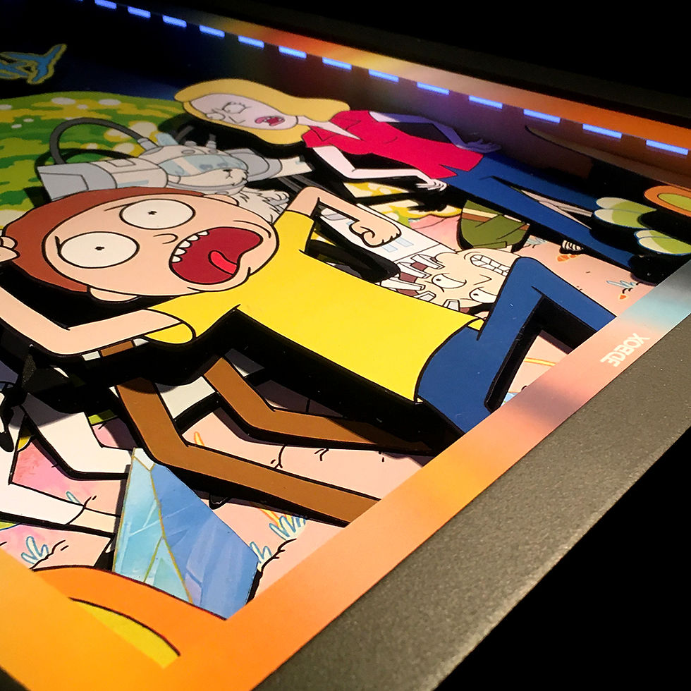 Miniatura: 3DBox Rick and Morty 45x33 c/LED