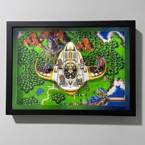 3DBox Chrono Trigger Epoch 45x33 c/LED | 3DBox Quadros 3D