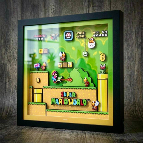3DBox Super Mario World 33x33 c/LED | 3DBox Quadros 3D