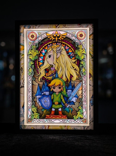 3DBox Zelda The Wind Waker 45x33 c/LED | 3DBox Quadros 3D