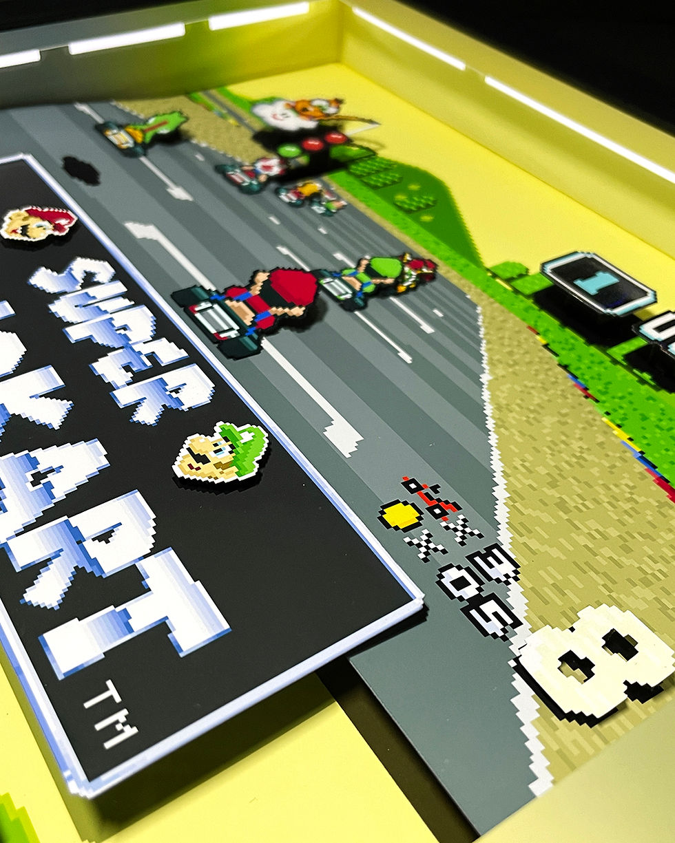 Miniatura: 3DBox Super Mario Kаrt 45x33 c/LED