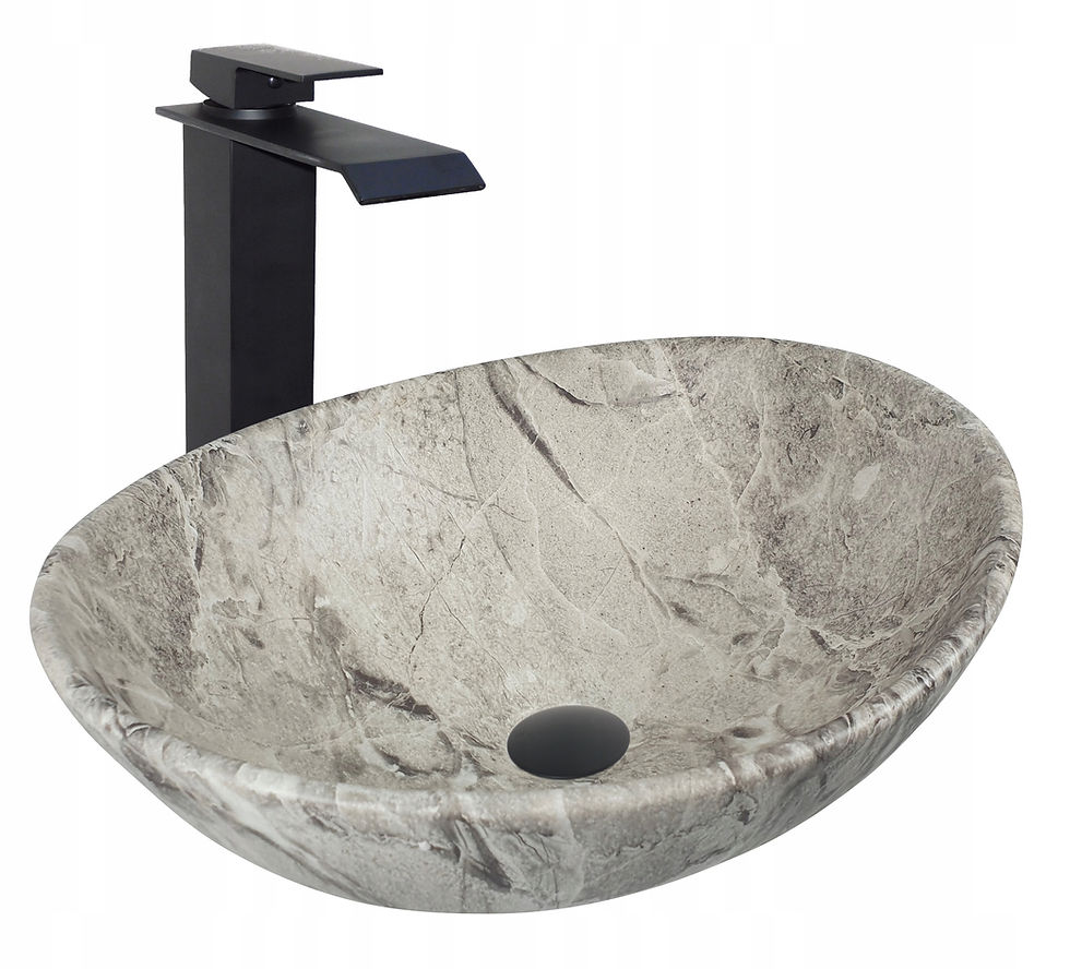 Thumbnail: SET Rock effect top mounted sink + mixer + drain
