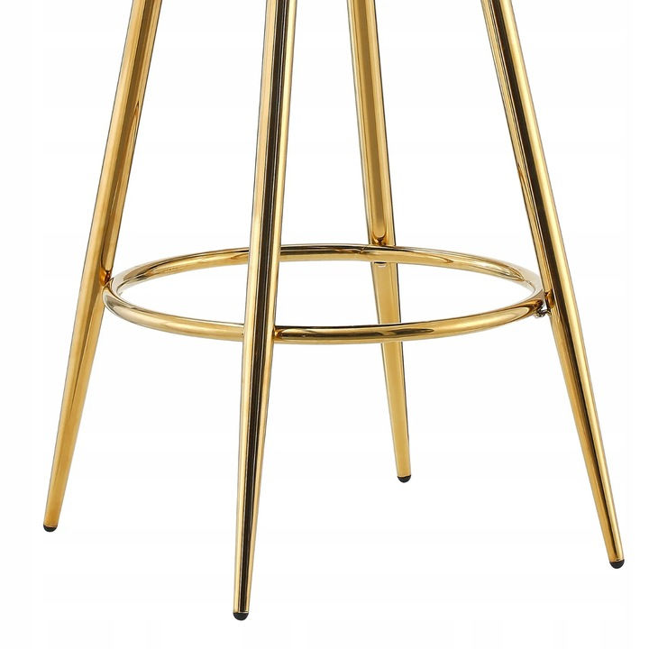 Thumbnail: Glamour bar stool beige velvet gold legs ZELIA