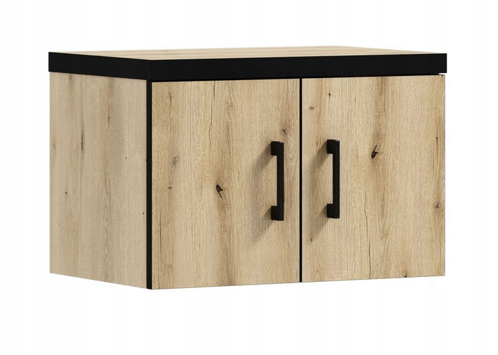 Bathroom vanity 50cm light oak with light oak top HENRY