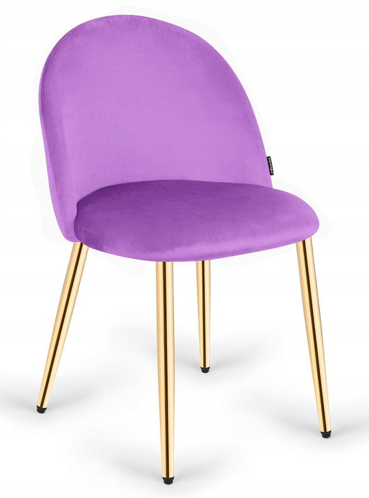 Velvet purple dining chair with gold legs VIOLET