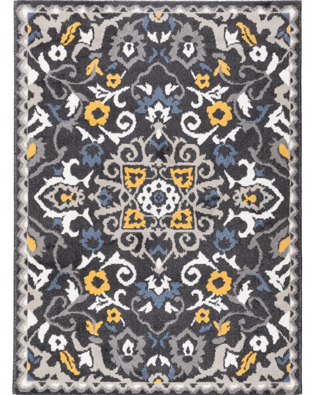 Oriental carpet 200x300cm grey blue yellow