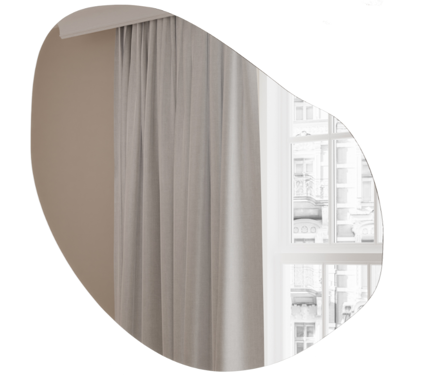Organic shape mirror 70x56 cm BESSIE