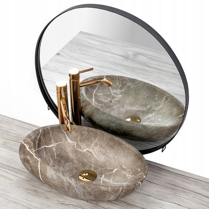 Thumbnail: SET 3in1 stone effect basin + tap + sink plug