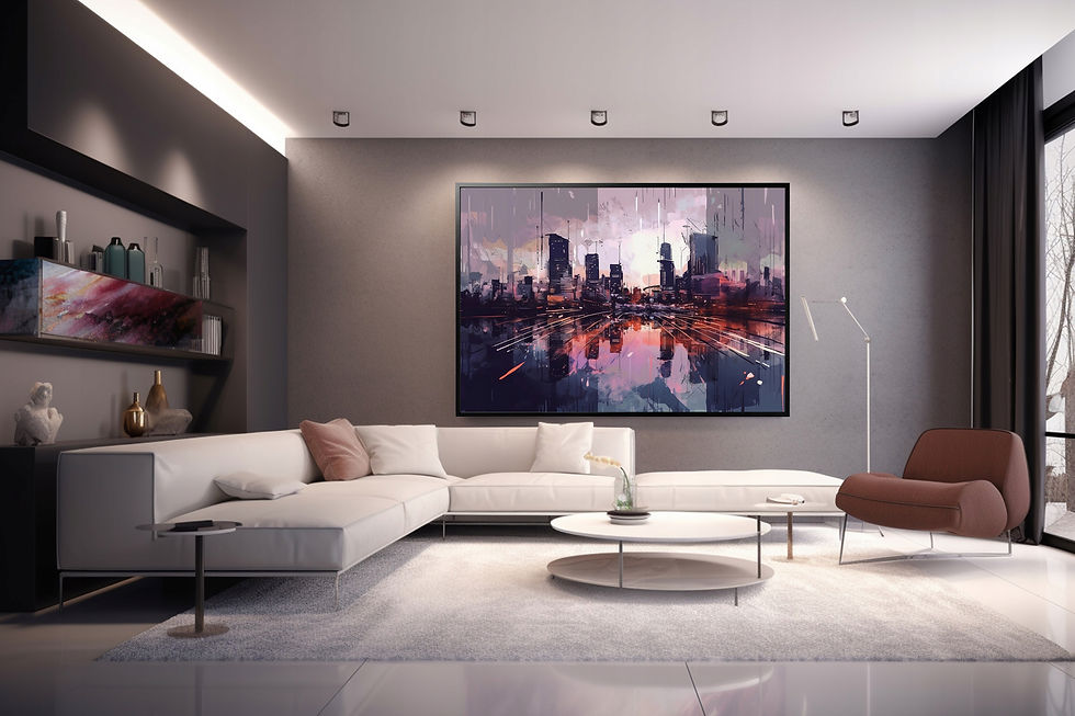 Large canvas print 100x140cm in black frame
