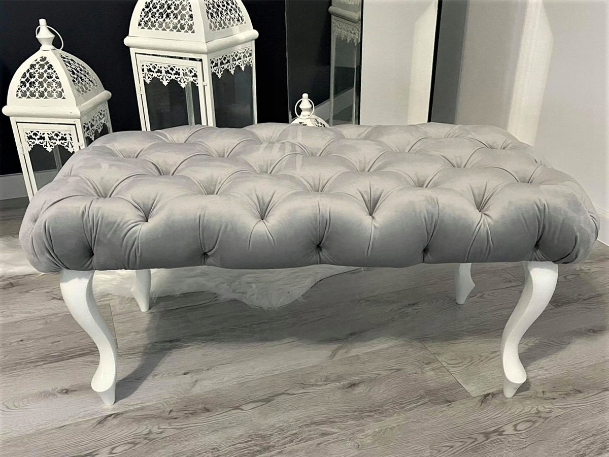 Custom made tufted bench 108/128/148/168cm velvet ZEUS