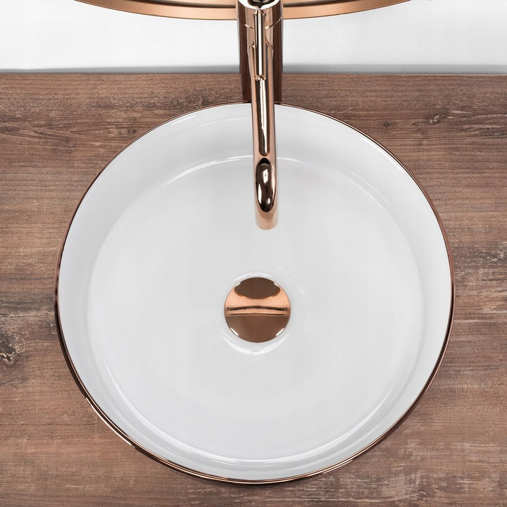 Thumbnail: SET round sink with rose gold + mixer + drain