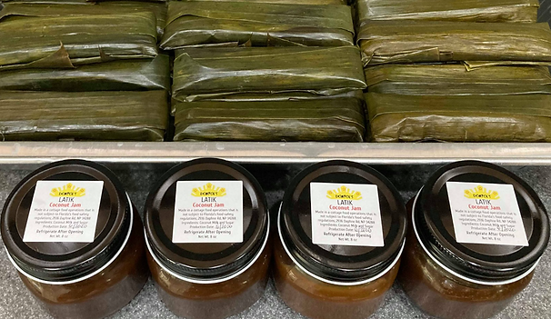 budbud with latik in jars