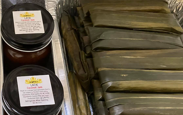 budbud with latik in jars