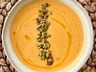 Roasted Butternut & Acorn Squash Soup