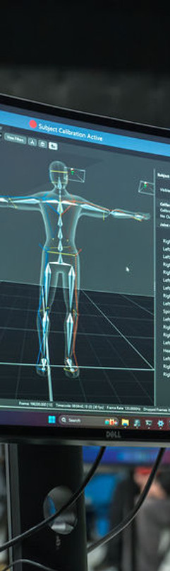 Image of screen showing a Motion Capture stick figure