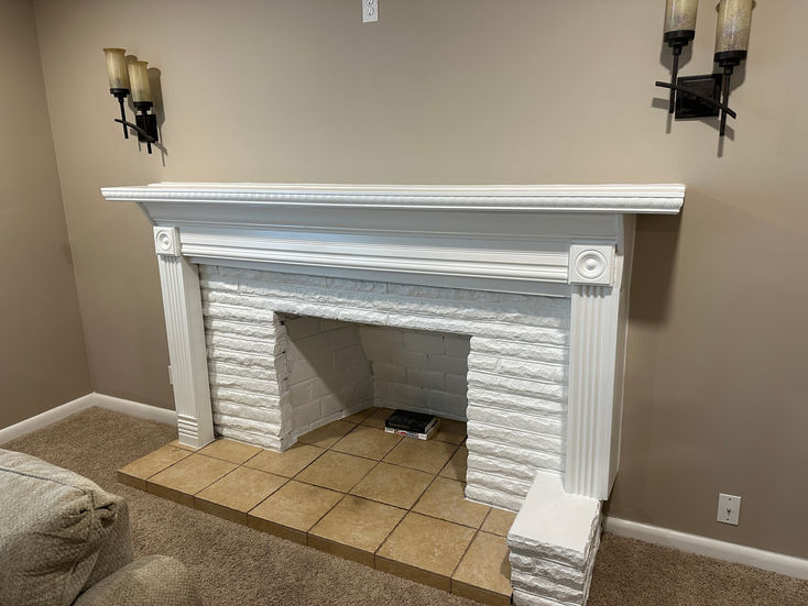 Fireplace Mantle after Repairs